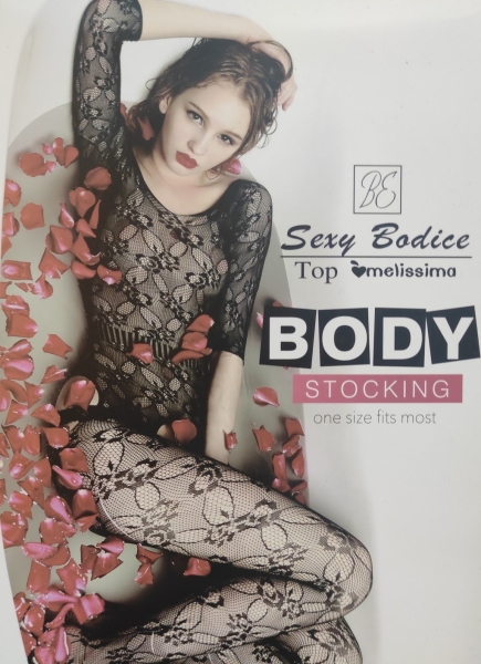 SEXY BODICE  BODYSTOCKING ONE SIZE BLACK
